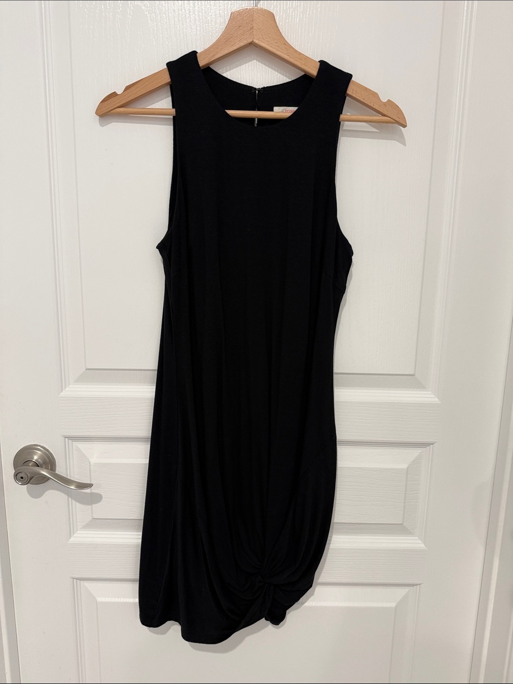 Trina Turk Black Sleeveless Twist-Knot Mini Dress